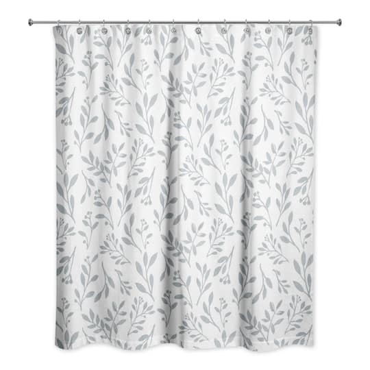74" Delicate Floral Shower Curtain